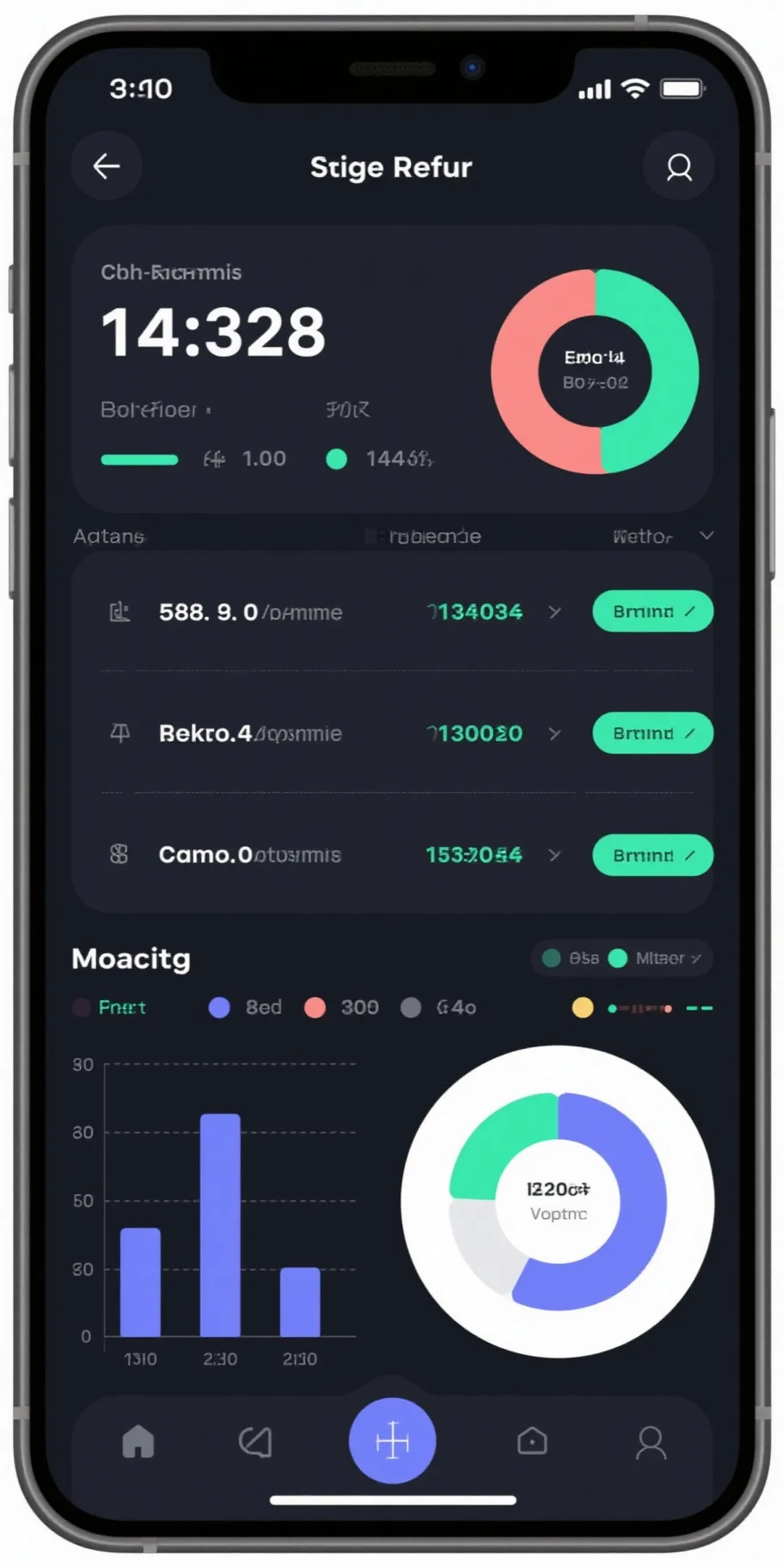 移动端界面预览-列表与数据图